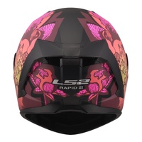 LS2 FF820 Rapid III Poppies II Helmet  Black / Pink (M)M
