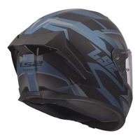 LS2 FF820 Rapid III Xtrem Helmet  Black / Blue / Petrol (S)S