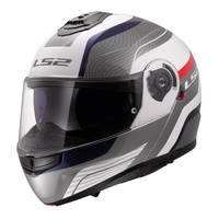 LS2 FF908 Strobe II Monza Helmet - White / Blue / Red (L)L