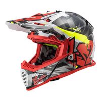 LS2 MX437 FAST EVO CRUSHER BLK/RED/GRY MED