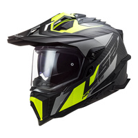 LS2 MX701 Explorer Carbon (M) Focus - Matte Titanium / Hi-Vis YellowM