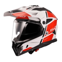LS2 MX702 Pioneer II Hill Helmet - White / Red (XL)XL