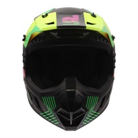 LS2 MX706J COZ Youth Helmet - Chromatic Black / Hi-Vis Pink (M)M