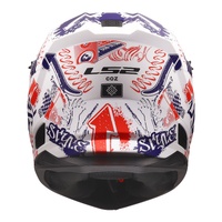 LS2 MX706J COZ Frantasy Youth Helmet  - Matte White / Red / Blue (M)YOUTH M