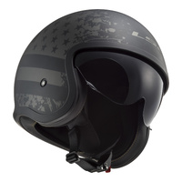 LS2 OF599 Spitfire II (M) - Matte Black Flag Helmet 06M