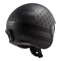 LS2 OF599 Spitfire II (S) - Matte Black Flag Helmet 06S