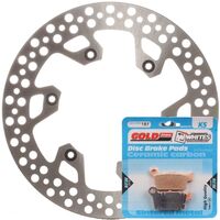 BRAKE DISC & PAD REAR KIT - YAM YZ125 08-20 - WAVE