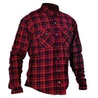 OXFORD KICKBACK SHIRT CHECK RED/BLK 3XL