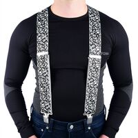 OXFORD RIGGERS BRACES - SKULLS (NEW)