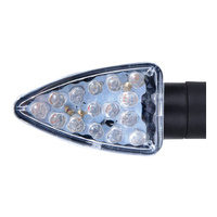 Oxford Arrow Indicator Short Stem Clear Lens - Black