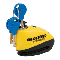 Oxford Screamer 7 Alarm Disc Lock - Black / Black