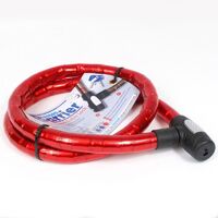 OXFORD BARRIER ARMOURED CABLE LOCK - RED