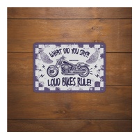 Oxford Garage Metal Sign: "What Did You Say"