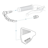 Oxford Converter Alloy Lever Guard Ends - Black (Pair)