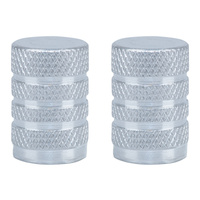 Oxford Gripper Valve Caps - Silver
