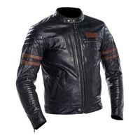 RICHA CURTISS LEATHER JACKET BLACK GRN/BRWN LGE / EU52 / 42"