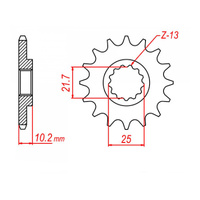 MTX 1503 Steel Front Sprocket #520 (13T) (10-1503-13)13 Tooth