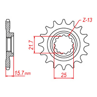 MTX 1535 Steel Front Sprocket #525 (15T) (10-238-15)15 Tooth