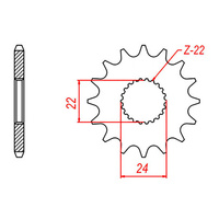 MTX 394 Steel Front Sprocket #520 (16T) (10-394-16)16 Tooth