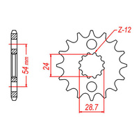 MTX 517 Steel Front Sprocket #530 (18T) (10-106-18)18 Tooth