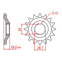 MTX 527 Steel Front Sprocket #530 (530 Conversion) (17T) (10-527-17)17 Tooth