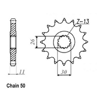 MTX 1579 Hornet Lightweight Steel Front Sprocket #520 (520 Conversion) (17T)17 Tooth