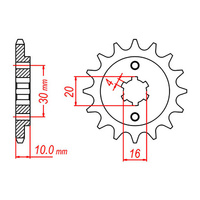 MTX 711 Steel Front Sprocket #520 (14T) (10-711-14)14 Tooth