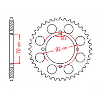 MTX 476 Steel Rear Sprocket #530 (35T) (11-033-35)35 Tooth