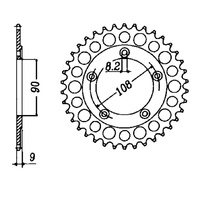 MTX 491 Steel Rear Sprocket #520 (40T) (11-601-40)40 Tooth