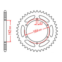 MTX 1074 Steel Rear Sprocket #525 (44T) (11-HY2-44)44 Tooth