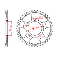 MTX 1209 Steel Rear Sprocket #520 (41T) (11-KV3-41)41 Tooth