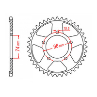 MTX 1313 Steel Rear Sprocket #525 (40T) (11-KY2-40)40 Tooth
