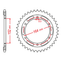 MTX 1839 Steel Rear Sprocket #428 (56T) (11-1839-56)56 Tooth