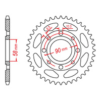 MTX 269 Steel Rear Sprocket #428 (45T) (11-437-45)45 Tooth