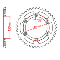 MTX 251 Hornet Lightweight Steel Rear Sprocket #520 (47T)47 Tooth