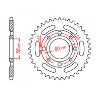 MTX 279 Steel Rear Sprocket #520 (38T) (11-KB4-38)38 Tooth