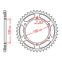 MTX 300 Steel Rear Sprocket #525 (46T) (11-4NX-46)46 Tooth