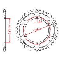 MTX 3C5 Steel Rear Sprocket #428 (48T) (11-3C5-48)48 Tooth