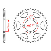 MTX 1825 Steel Rear Sprocket #520 (43T) (11-374-43)43 Tooth