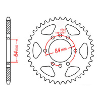 MTX 1826 Steel Rear Sprocket #520 (41T) (11-220-41)41 Tooth