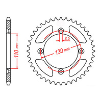 MTX 215 Steel Rear Sprocket #420 (56T) (11-4GC-56)56 Tooth
