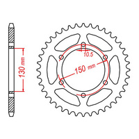 MTX 305 Steel Rear Sprocket #520 (46T) (11-305-46)46 Tooth