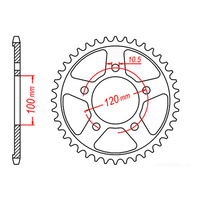 MTX 702 Steel Rear Sprocket #525 (42T) (11-702-42)42 Tooth