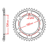 MTX 1307 Steel Rear Sprocket #525 (41T) (11-MBW-41)41 Tooth
