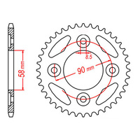 MTX 212 Steel Rear Sprocket #420 (37T) (11-KWW-37)37 Tooth