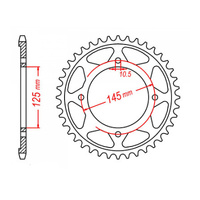 MTX 1874 Steel Rear Sprocket #428 (56T) (11-1874-56)56 Tooth