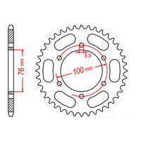 MTX 1844 Steel Rear Sprocket #428 (42T) (11-844-42)42 Tooth
