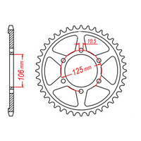 MTX 2014 Steel Rear Sprocket #525 (47T) (11-TR4-47)47 Tooth