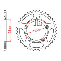 MTX 894 Steel Rear Sprocket #420 (48T) (11-KMX-48)48 Tooth