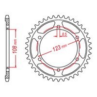 MTX 025 Steel Rear Sprocket #428 (60T) (11-025-60)60 Tooth